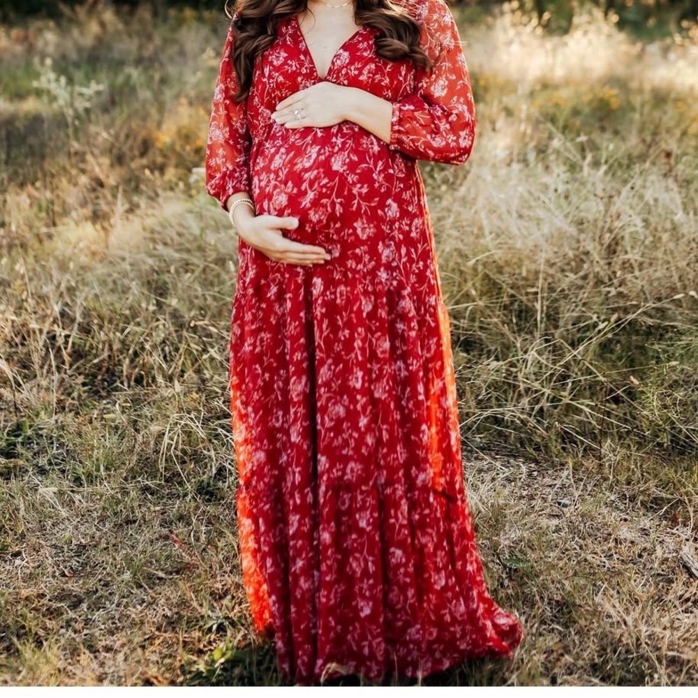 Cynthia Rowley Red Floral Maxi Dress